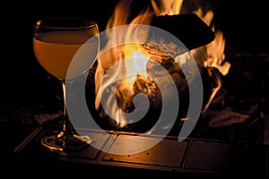 Wine Glass Fire