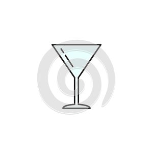 Wine glass icon. Kitchen appliances for cooking Illustration. Simple thin line style symbol