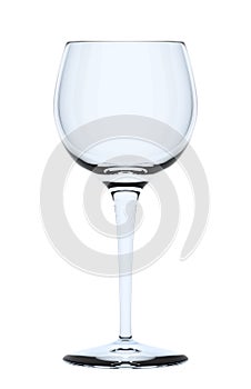 Wine glass isolated on white, 3d illustration