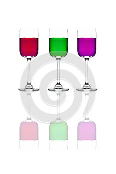 Wine glass isolated on white background