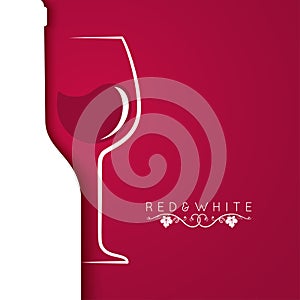 Wine glass logo menu design background