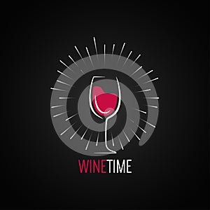 Wine glass menu design background.