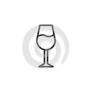 Wine glass outline icon