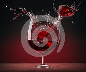 Wine glass red falling broken HD beautiful wallpaper