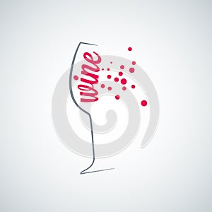 Wine glass splash menu background