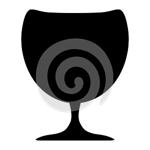 Wine glass vector icone design. Flat icon.