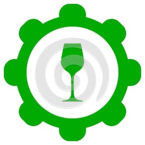 Wine glass and wheel