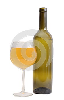 Wine glass on white nine