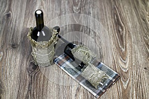 Wine glass wood floor