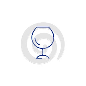 Wine glasses,alcochol  line icon concept. Wine glasses,alcochol  flat  vector symbol, sign, outline illustration.