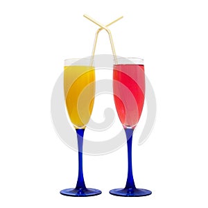 Wine glasses, different colors