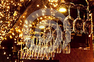 Wine glasses drying