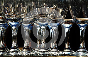 Wine glasses in a glitzy party photo