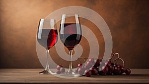 Wine Glasses and grape