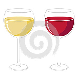 Wine glasses vector photo