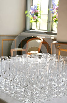 Wine glasses for reception