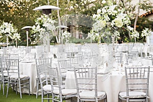 Wine glasses table setup