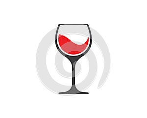 wine glasses toasting logo icon vector