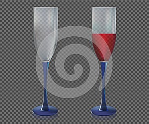 Wine glasses vector