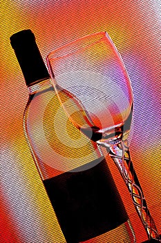 Wine glassware abstract background .