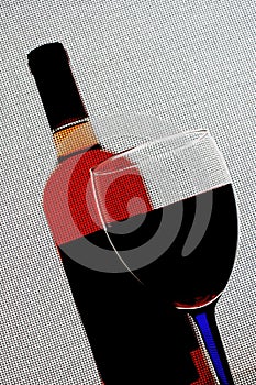 Wine Glassware Abstract Design