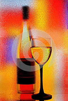 Wine Glassware Abstract Design