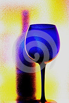 Wine Glassware Abstract Design