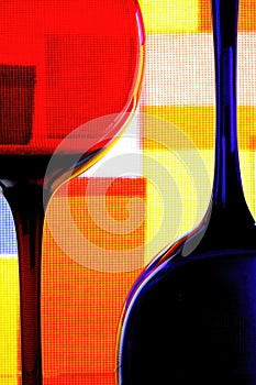 Wine Glassware Abstract Design