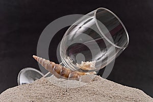 Wine Goblet on Sand Dune photo