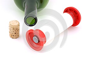 Wine hand corker and cork
