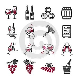 wine icon set