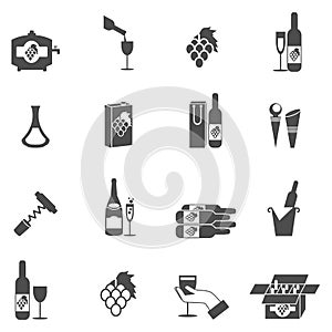 Wine Icon Set