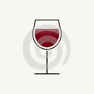 Wine Icon in trendy flat style isolated on grey background. Vector