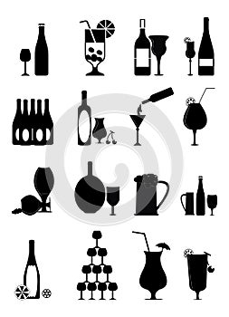 Wine Icons Set