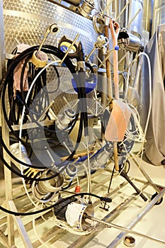 Wine industry tools in a modern winery