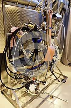 Wine industry tools in a modern winery