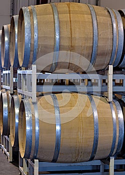 Wine Kegs full of wine and aging