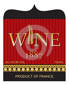 Wine label design