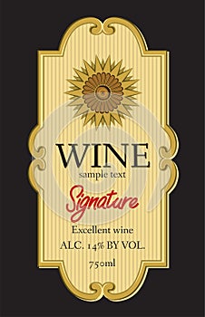 Wine label design