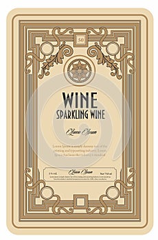 WINE LABEL ITALIAN FOOD AND DRINKS DECORATIVE STICKER SPARKLING WINE