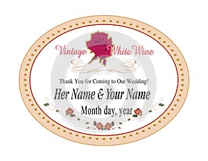 Wine label vector illustration