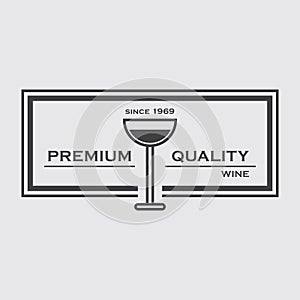 wine label. Vector illustration decorative design