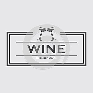 wine label. Vector illustration decorative design