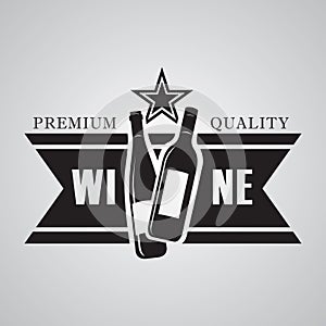 wine label. Vector illustration decorative design