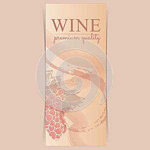 wine label. Vector illustration decorative design