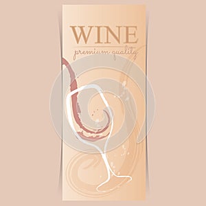 wine label. Vector illustration decorative design