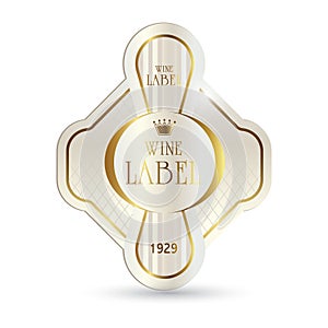 wine label. Vector illustration decorative design