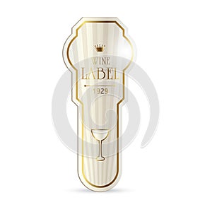 wine label. Vector illustration decorative design