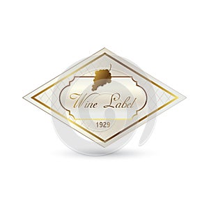 wine label. Vector illustration decorative design