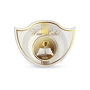 wine label. Vector illustration decorative design